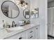 Double vanity with marble countertop at 19201 Vista Ln # C8, Indian Shores, FL 33785