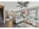 Spacious living room, hardwood floors, open concept to kitchen at 19201 Vista Ln # C8, Indian Shores, FL 33785