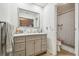 Bathroom with vanity, toilet and shower at 25555 Oaks Blvd, Land O Lakes, FL 34639