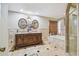 Elegant bathroom with double vanity, soaking tub, and shower at 25555 Oaks Blvd, Land O Lakes, FL 34639