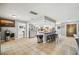 Modern kitchen with stainless steel appliances and breakfast bar at 25555 Oaks Blvd, Land O Lakes, FL 34639