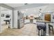Open concept kitchen with island and stainless steel appliances at 25555 Oaks Blvd, Land O Lakes, FL 34639