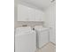 Functional laundry room with washer, dryer and overhead cabinets at 36385 Flats St, Zephyrhills, FL 33541