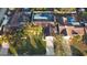 Aerial view showing the house, pool, and surrounding neighborhood at 6709 Ranger Dr, Tampa, FL 33615
