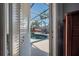 Private pool and spa oasis accessed through sliding glass doors at 10126 Londonshire Ln, Tampa, FL 33647