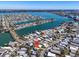 Aerial view showing home's location near water at 11435 2Nd E St, Treasure Island, FL 33706