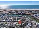 Aerial view showing home's location near the beach at 11435 2Nd E St, Treasure Island, FL 33706
