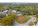 Aerial view showing home's location in a tree-lined neighborhood at 1214 E Park Cir, Tampa, FL 33604