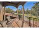 Private balcony overlooking the backyard and stables at 249 Dogwood Trce, Tarpon Springs, FL 34688