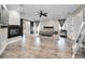 Spacious main bedroom with wood floors, fireplace, and large windows at 249 Dogwood Trce, Tarpon Springs, FL 34688