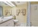 Clean bathroom with shower/tub combo and updated vanity at 36750 Us Highway 19 N # 15118, Palm Harbor, FL 34684