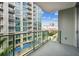 Private balcony overlooking the city at 111 N 12Th St # 1526, Tampa, FL 33602