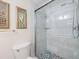 Updated bathroom with a large shower and modern fixtures at 1111 N Bayshore Blvd # F6, Clearwater, FL 33759