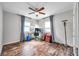 Home office with wood floors, ceiling fan, and window coverings at 1230 32Nd N St, St Petersburg, FL 33713