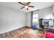 Bright home office with wood floors and ceiling fan at 1230 32Nd N St, St Petersburg, FL 33713