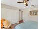 Bedroom with double closet and ceiling fan at 22 Penzance Ct, Safety Harbor, FL 34695