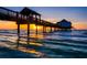 Scenic pier at sunset over the ocean at 22 Penzance Ct, Safety Harbor, FL 34695