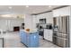 Modern kitchen with stainless steel appliances and island at 2250 Rio De Janeiro Ave, Punta Gorda, FL 33983