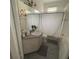 Clean bathroom with shower/tub combo, vanity, and tile floor at 23917 Pow Wow Dr, Lutz, FL 33559