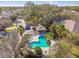 Aerial view of community pool with surrounding patio furniture at 4207 Key Thatch Dr, Tampa, FL 33610