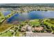 Aerial view of community lake, playground and walking paths at 6232 Sea Air Dr, Apollo Beach, FL 33572