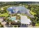 Aerial view of community pool and clubhouse at 6232 Sea Air Dr, Apollo Beach, FL 33572