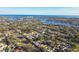 Aerial view of waterfront homes and neighborhood at 718 40Th Ne Ave, St Petersburg, FL 33703