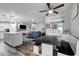 Open kitchen with a large island and breakfast nook at 7643 Vienna Ln, Port Richey, FL 34668
