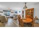 Dining room with wood table and blue accent wall at 8174 Terrace Garden N Dr # 110, St Petersburg, FL 33709
