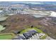 Aerial perspective of a developing neighborhood with a serene natural setting at 10374 Echo Dock Loop, San Antonio, FL 33576