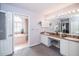 Spa-like bathroom with a soaking tub and shower at 17546 Fairmeadow Dr, Tampa, FL 33647