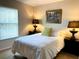 Cozy bedroom with large window, neutral decor, and ample lighting at 1799 N Highland Ave # 44, Clearwater, FL 33755