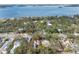 Aerial view showcasing home's location near the water at 2201 Park N St, St Petersburg, FL 33710