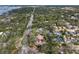 Aerial view showing home's location in a quiet neighborhood at 2201 Park N St, St Petersburg, FL 33710