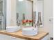 Double vanity with vessel sinks and modern faucets at 2201 Park N St, St Petersburg, FL 33710