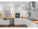 Modern kitchen featuring butcher block counters and stainless steel appliances at 2201 Park N St, St Petersburg, FL 33710