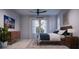 Bedroom with hardwood floors, large windows, and stylish furnishings at 2550 1St N Ave, St Petersburg, FL 33713