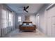 Bright bedroom with hardwood floors and a wooden bed frame at 2550 1St N Ave, St Petersburg, FL 33713