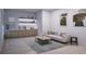 Cozy common area with a comfortable sofa, coffee bar, and built-in shelves at 2550 1St N Ave, St Petersburg, FL 33713