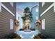Private courtyard with trees and pathway between townhouses at 2550 1St N Ave, St Petersburg, FL 33713