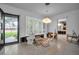 Renovation project: entryway with exposed framing and new flooring at 266 Snell Isle Ne Blvd, St Petersburg, FL 33704