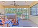 Spacious screened porch with hot tub and backyard access at 3019 124Th E Ave, Parrish, FL 34219