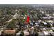 Aerial view highlighting home location at 6327 2Nd S Ave, St Petersburg, FL 33707