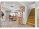 Wooden staircase leading to the upper level of the home at 6327 2Nd S Ave, St Petersburg, FL 33707