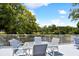 Relaxing patio overlooking a pond with scenic views at 1250 S Pinellas Ave # 713, Tarpon Springs, FL 34689