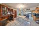 Kitchen with breakfast bar and built-in bar area at 1745 E Mulberry Dr, Tampa, FL 33604
