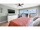 Main bedroom with water views and a walkout balcony at 2 Adalia Ave # 502, Tampa, FL 33606