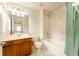 Clean bathroom with tub, toilet and vanity at 2044 Santa Catalina Ln Dr # 2044, Riverview, FL 33578