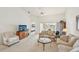 Bright living room with comfortable seating and view to backyard at 2315 New Orchard Ct, Sun City Center, FL 33573