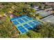 Aerial view of community pickleball courts at 272 Cypress Ln # 44, Oldsmar, FL 34677